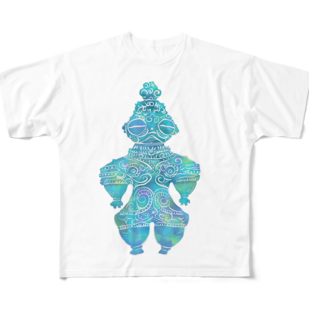 hiromashiiiの遮光器土偶ちゃん フルグラフィックTシャツ