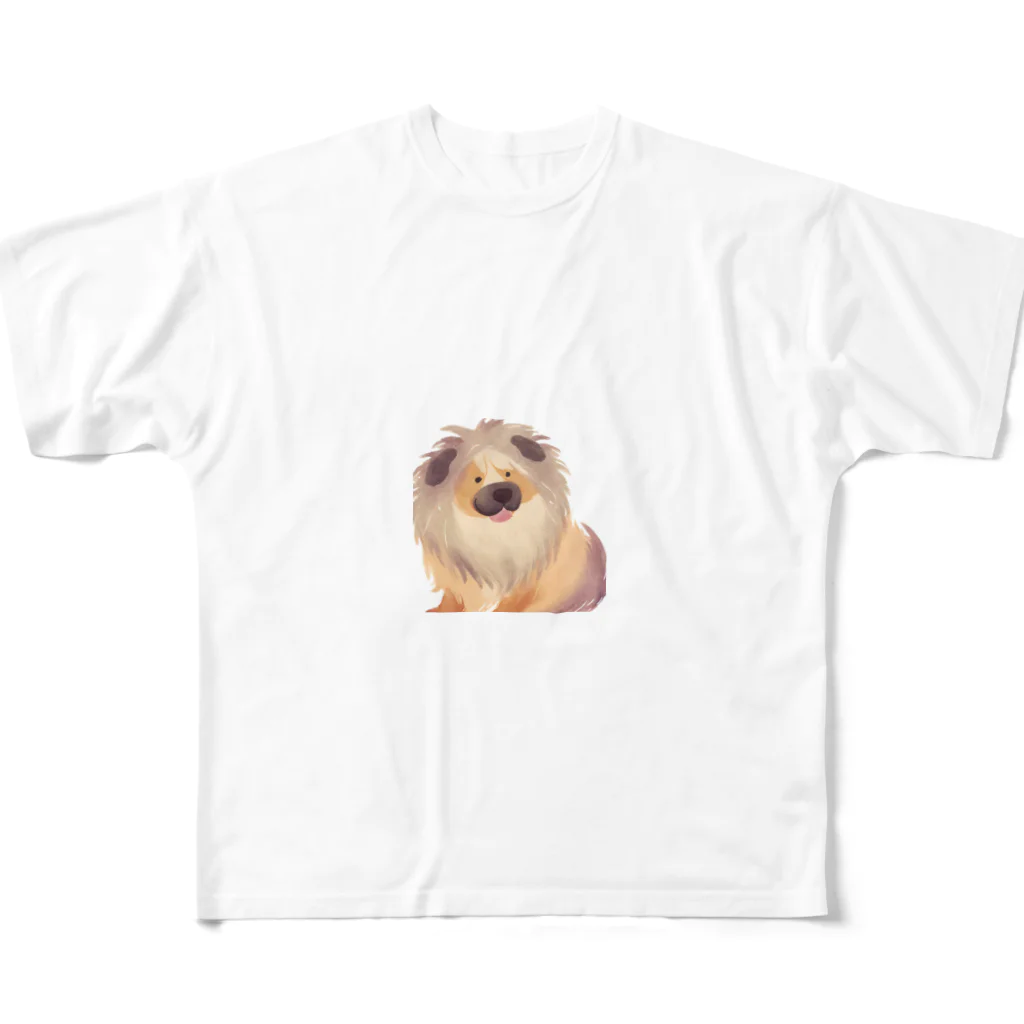 ひとやすみ　らいふの何犬？ All-Over Print T-Shirt