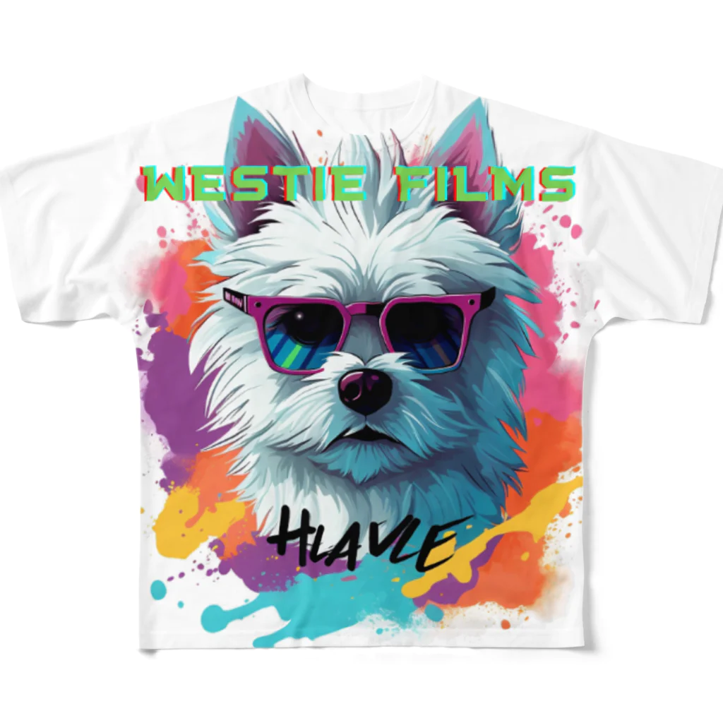 WESTIE_FILMSのWESTIEグッズです‼️ All-Over Print T-Shirt