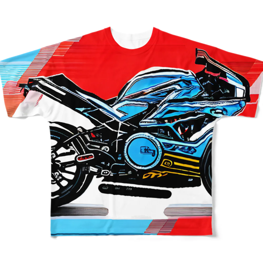 Moichi Designs Shop-2023のハイパーバイク All-Over Print T-Shirt