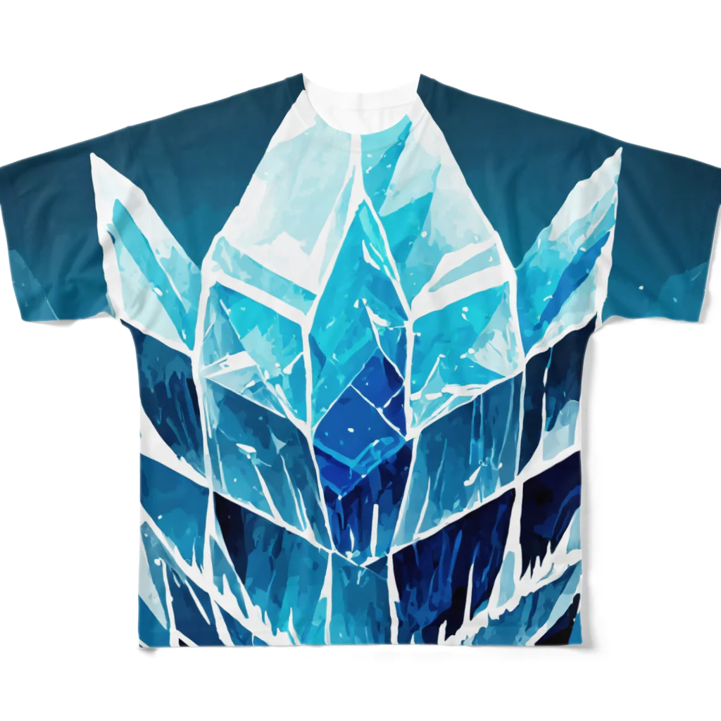 のんびりアート工房の氷のクリスタル All-Over Print T-Shirt
