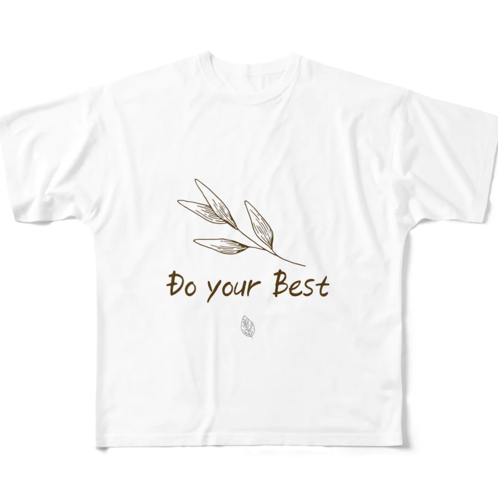 ojisan shop [한국인아저씨]の「Do your best」文字コンテンツ フルグラフィックTシャツ