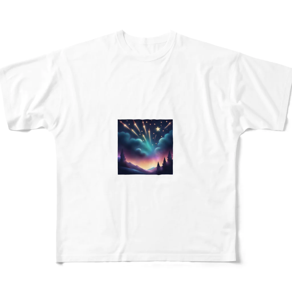バルフィッシュの幻想的ない流星群 フルグラフィックTシャツ