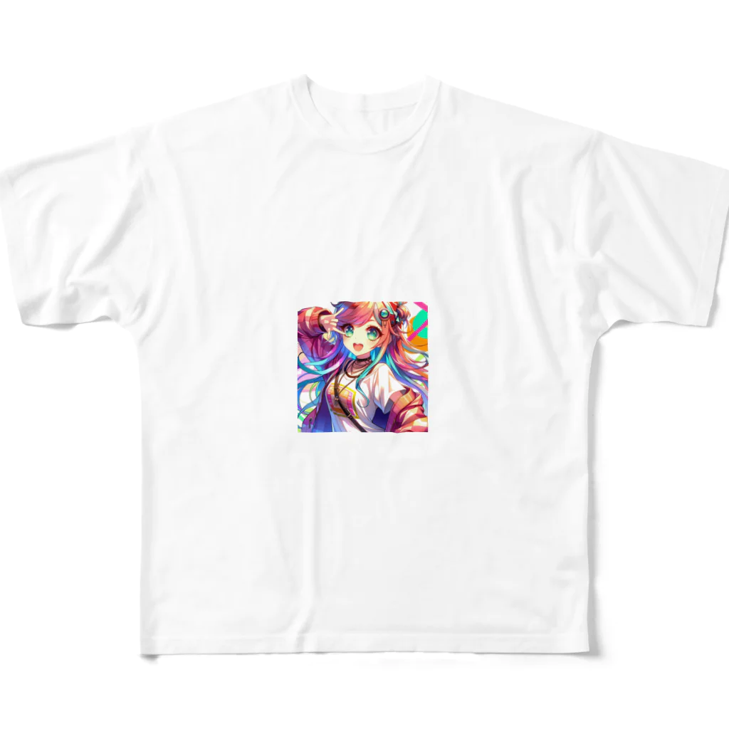 raio-nのエネルギッシュ・アニメーション フルグラフィックTシャツ