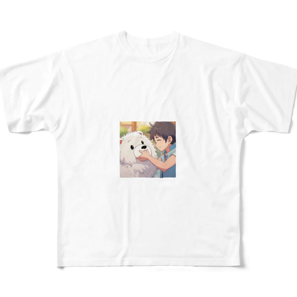 cameron2のもふもふワンちゃん フルグラフィックTシャツ