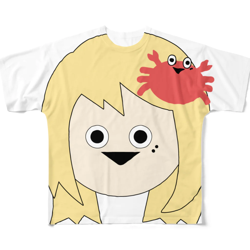 黄鶴るい@Vtuber準備中🦀👾のかにばんばすぴす フルグラフィックTシャツ