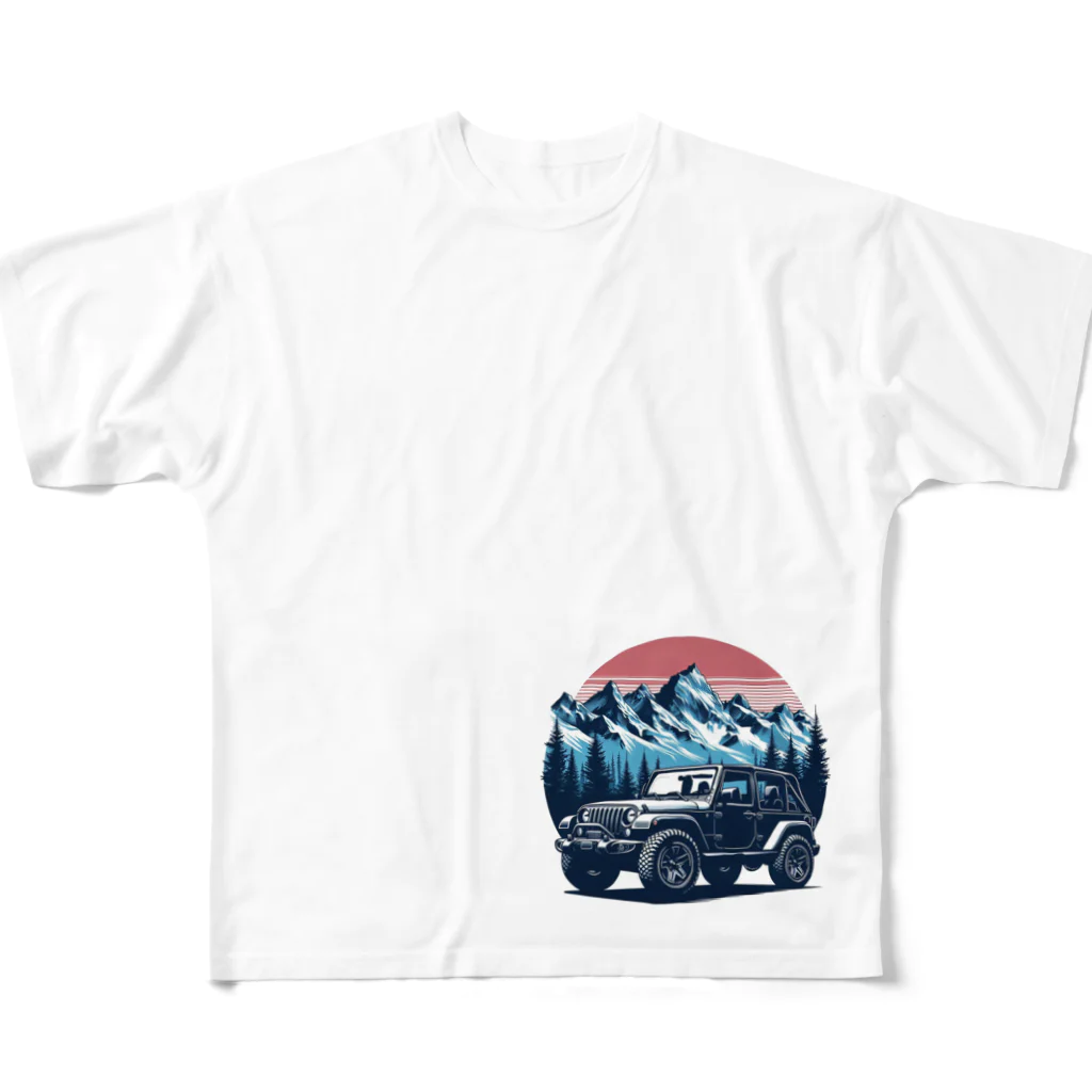 onzo_BGMのクロカン×雪山 フルグラフィックTシャツ