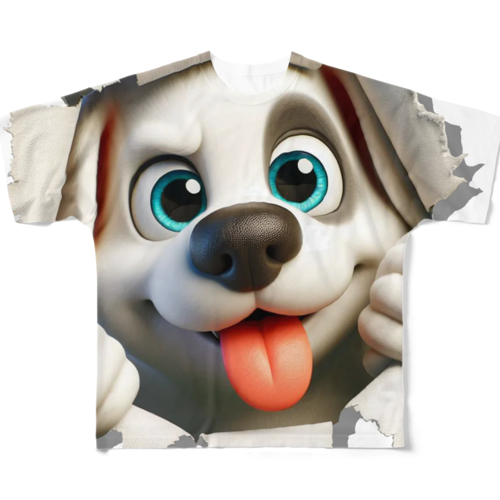 sectorのNaughty dog フルグラフィックTシャツ