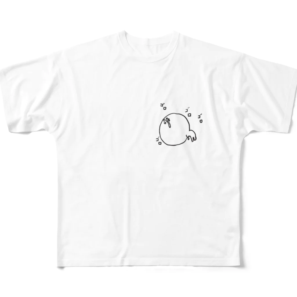 クラゲ屋さんのひんじゃくん ゴロゴロスタイル2 All-Over Print T-Shirt