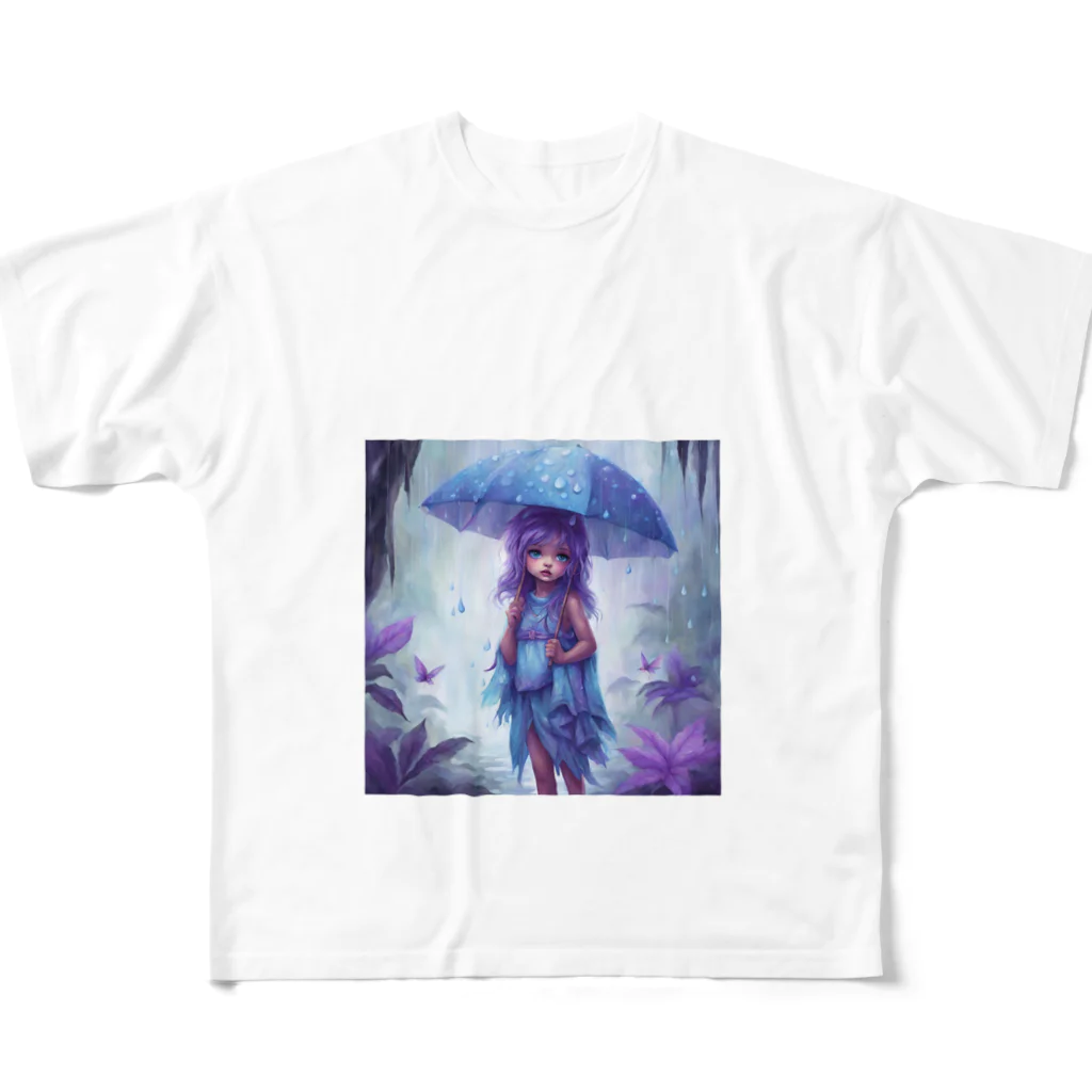 ウィリーの雑貨屋さんのAlone in the Purple Rain All-Over Print T-Shirt