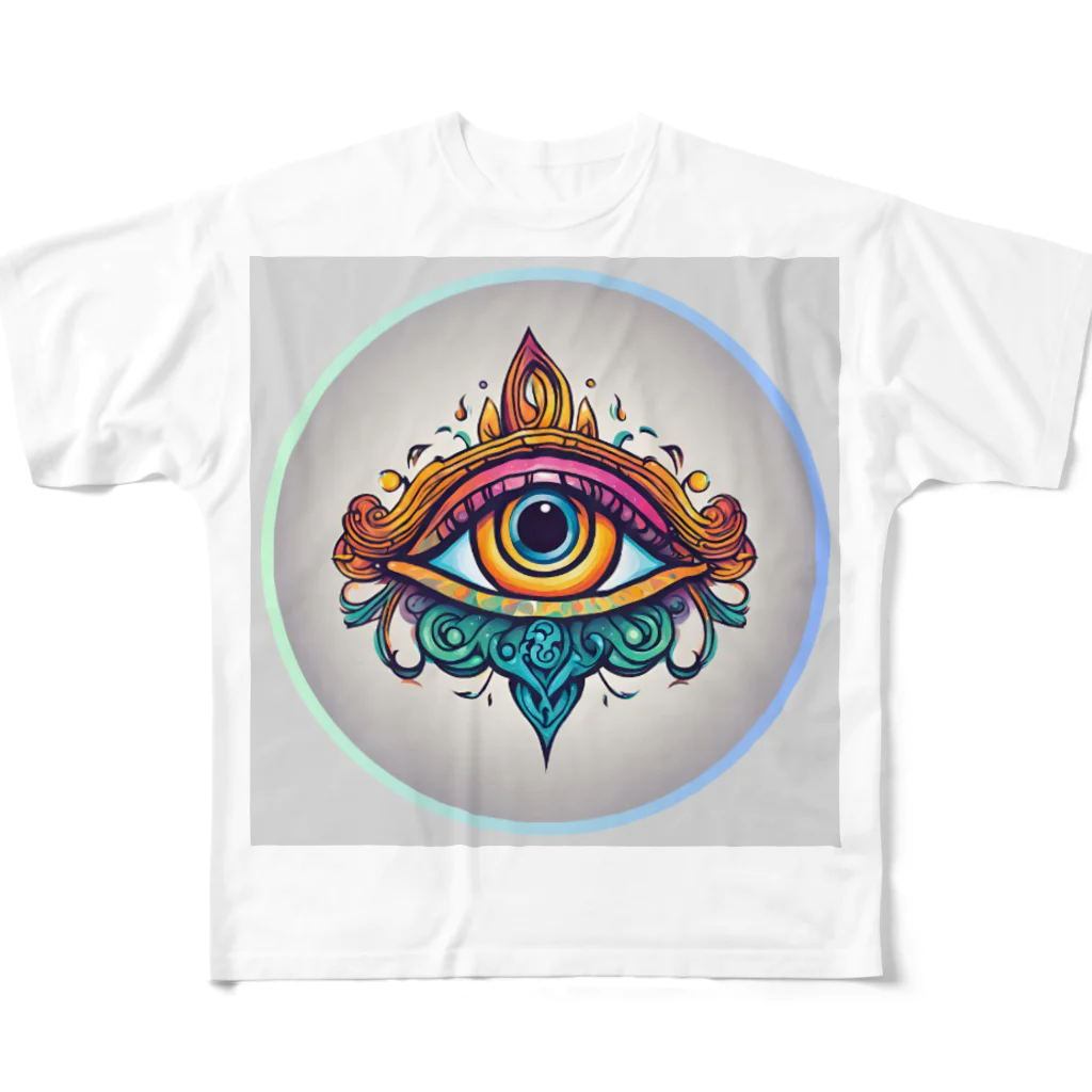 Persona MoMのオレンジの第3のeye フルグラフィックTシャツ