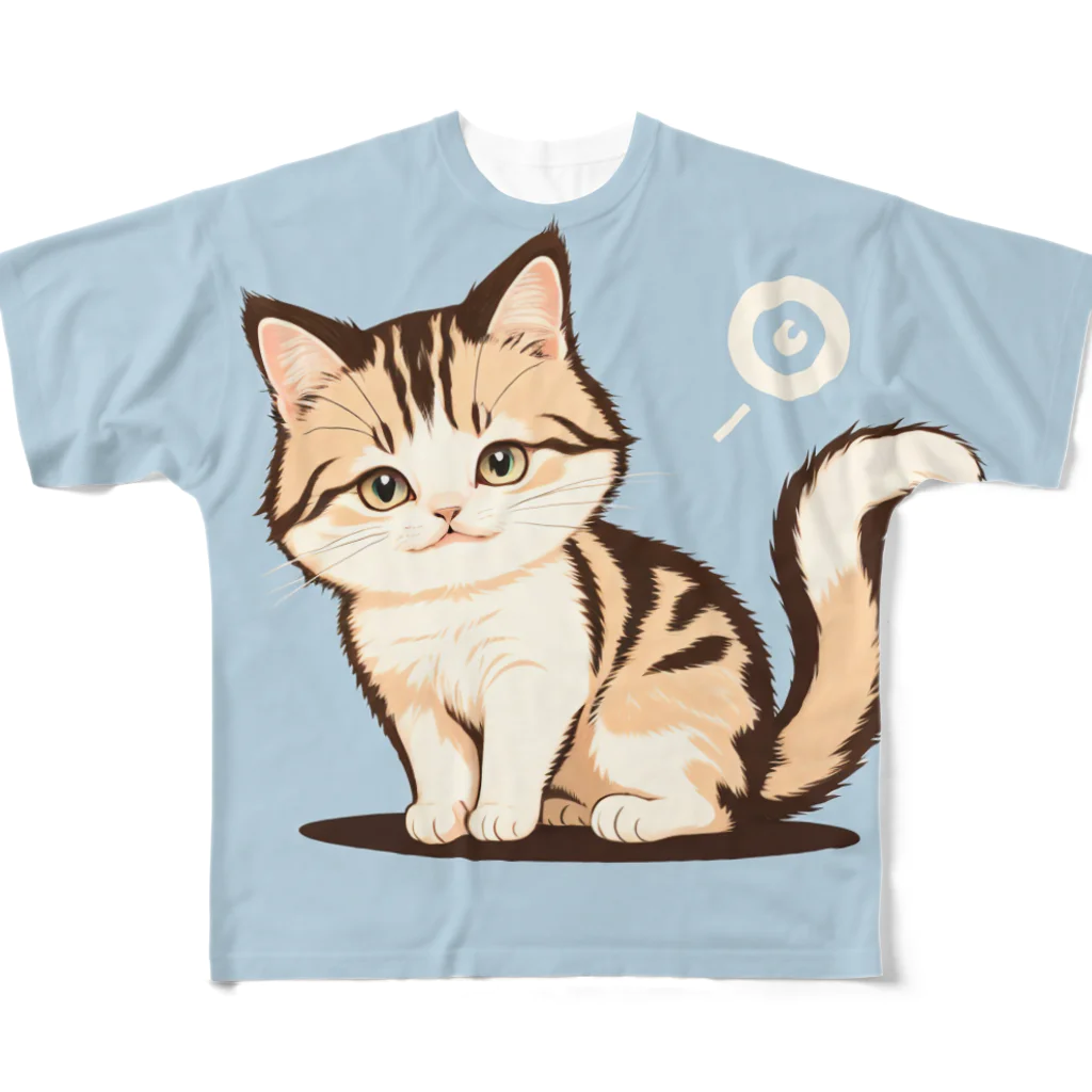 WshopTYのにゃるほどキャッツ フルグラフィックTシャツ