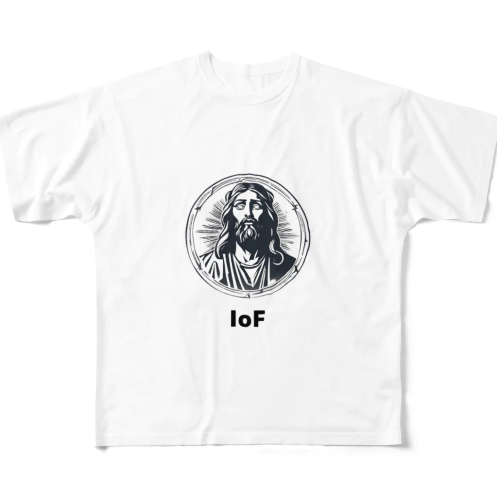 IoF の天を仰ぐ神 フルグラフィックTシャツ