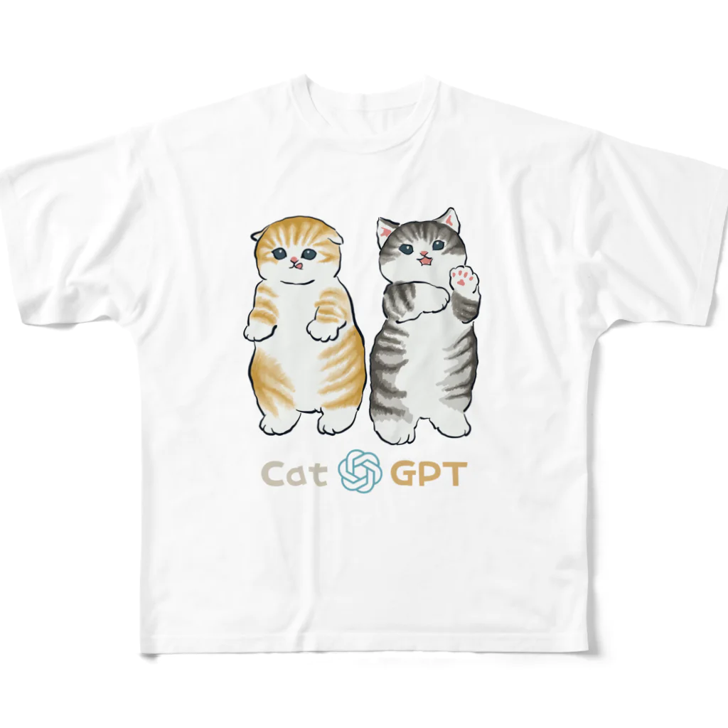 GLOBEのChatGPTならぬCatGPT フルグラフィックTシャツ