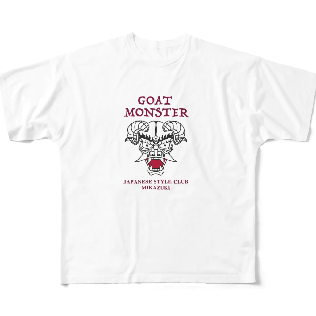 Mikazuki DesignのGOAT MONSTER フルグラフィックTシャツ