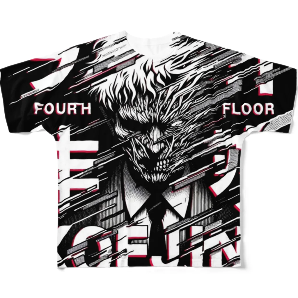 Yx4のFourthFloor Human All-Over Print T-Shirt