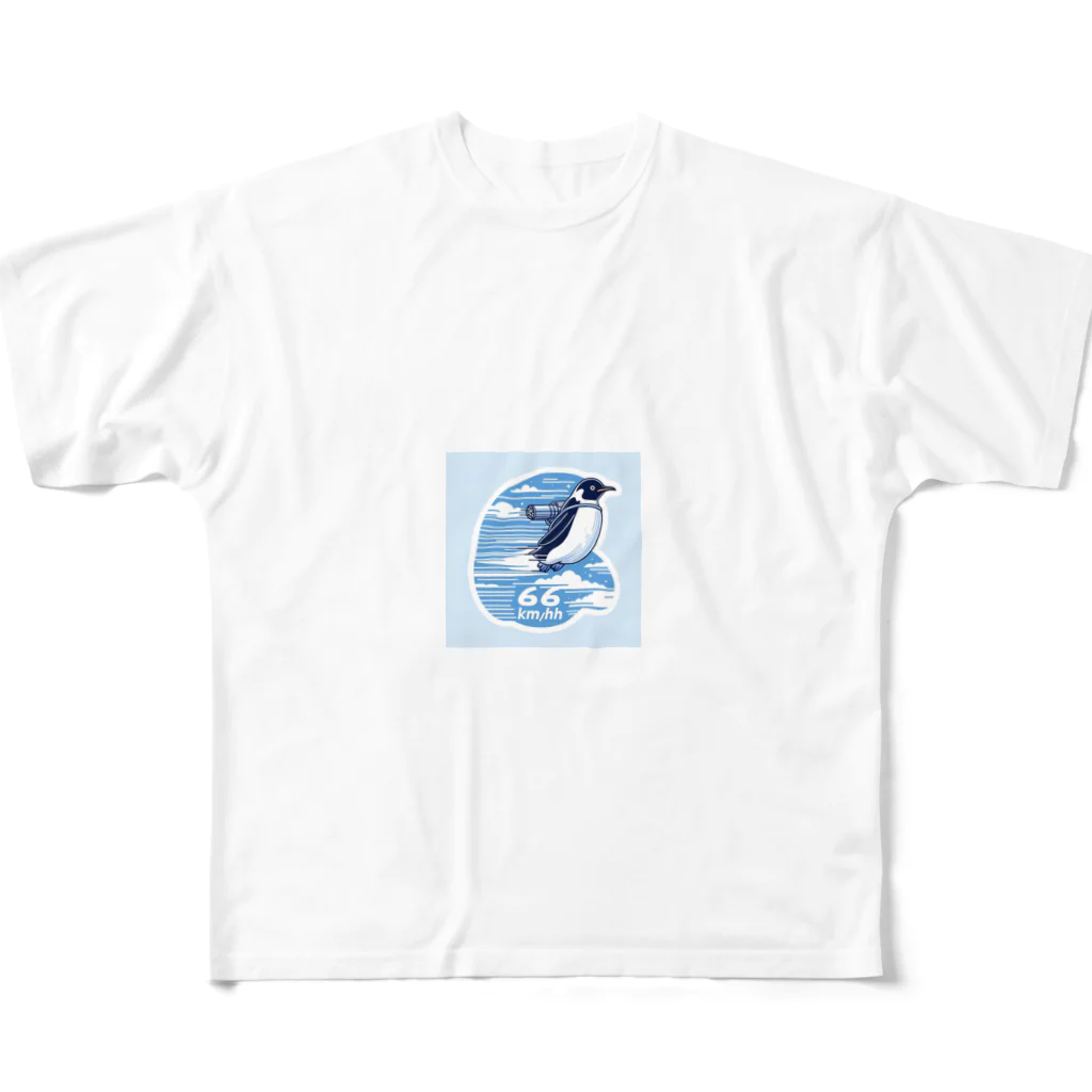 Emperor's FlightのFlying_penguin フルグラフィックTシャツ