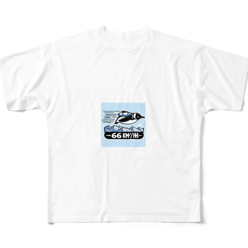 Emperor's FlightのFlying_penguin14 All-Over Print T-Shirt