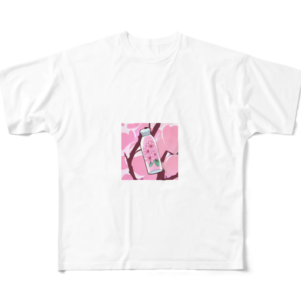 リホタママの水筒の中の桜 フルグラフィックTシャツ