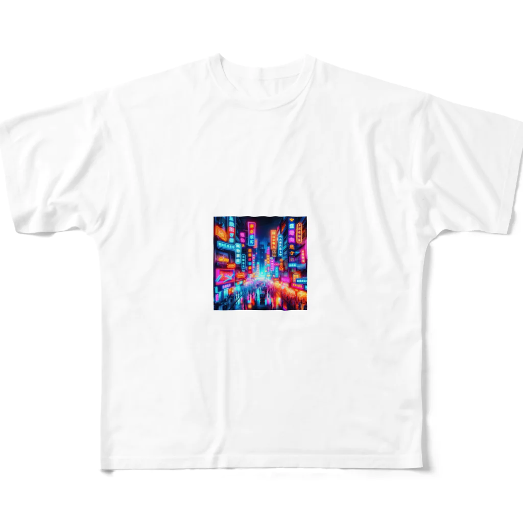 shigetomeのネオンナイト All-Over Print T-Shirt