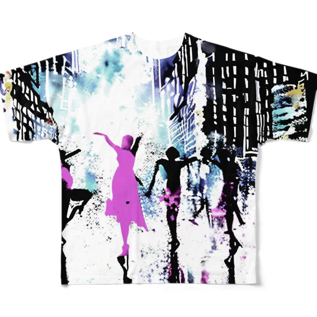 Moichi Designs Shop-2023のnew york dancer All-Over Print T-Shirt