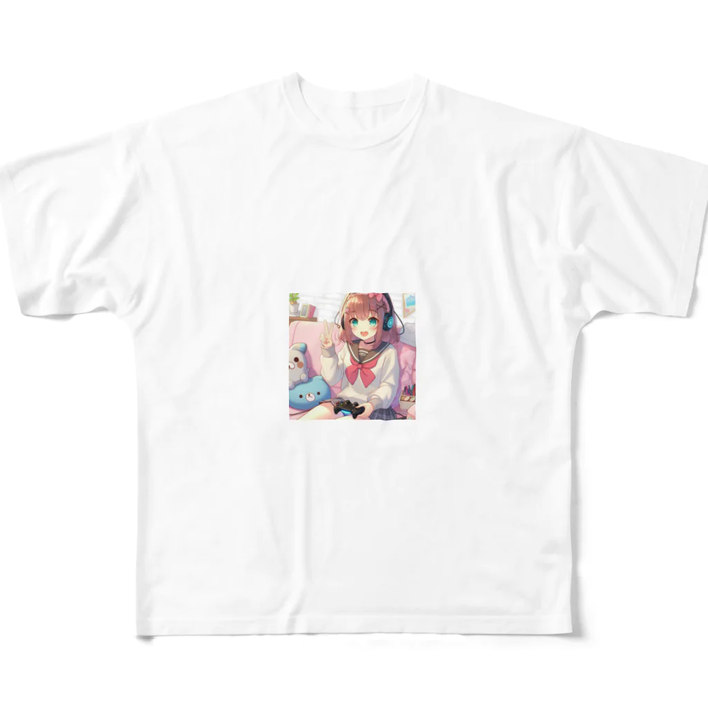 luckyTigerのゲーム女子 All-Over Print T-Shirt