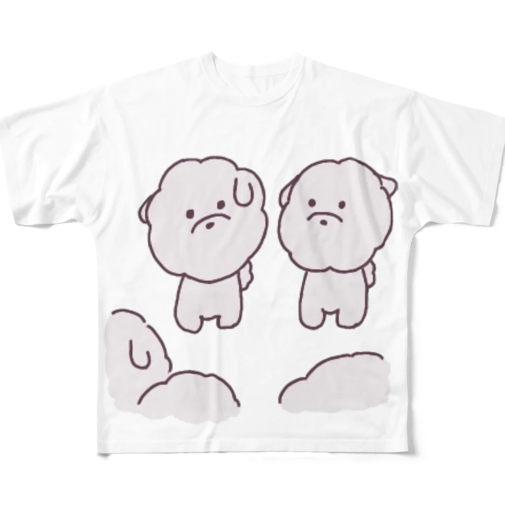 feee.co/フィー子(マーメイド)のふわもち犬の集い(井戸端会議) All-Over Print T-Shirt
