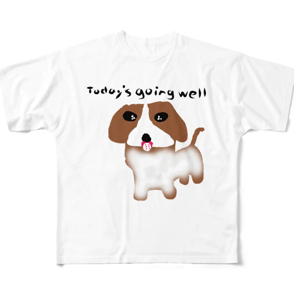 アケジの可愛いもの沢山のショップのToday's going well コーイケルホンディエ All-Over Print T-Shirt