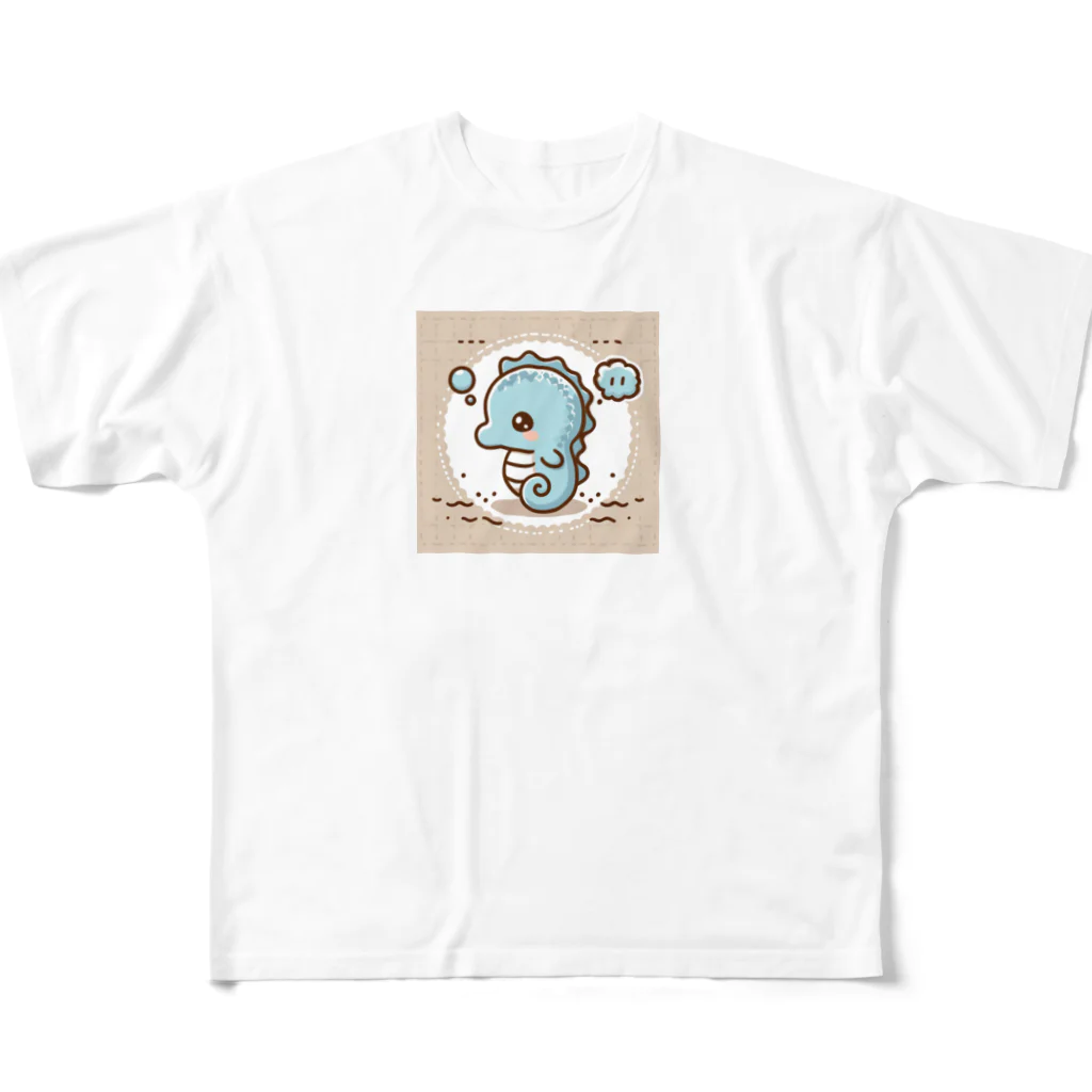 junji8000のかわいいタツノオトシゴ４ All-Over Print T-Shirt