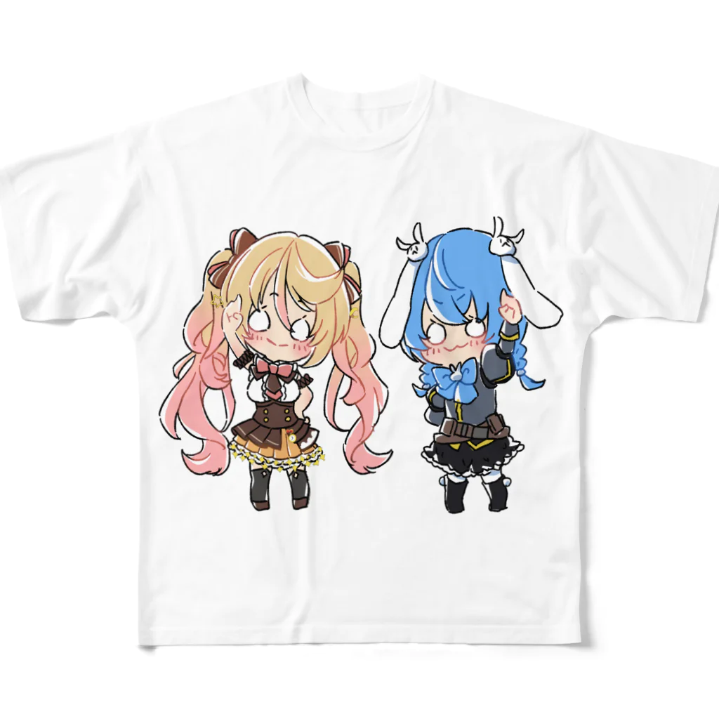 usabit.のぐっず屋さんのななゆ+うさぎガンマン All-Over Print T-Shirt