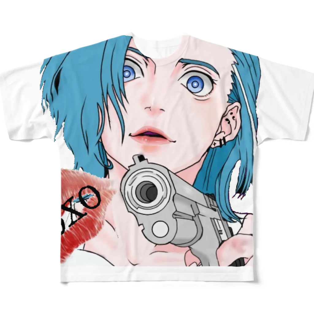 雨の子Rainの明日はピーカン🌞Factoryの雨の子Rain All-Over Print T-Shirt