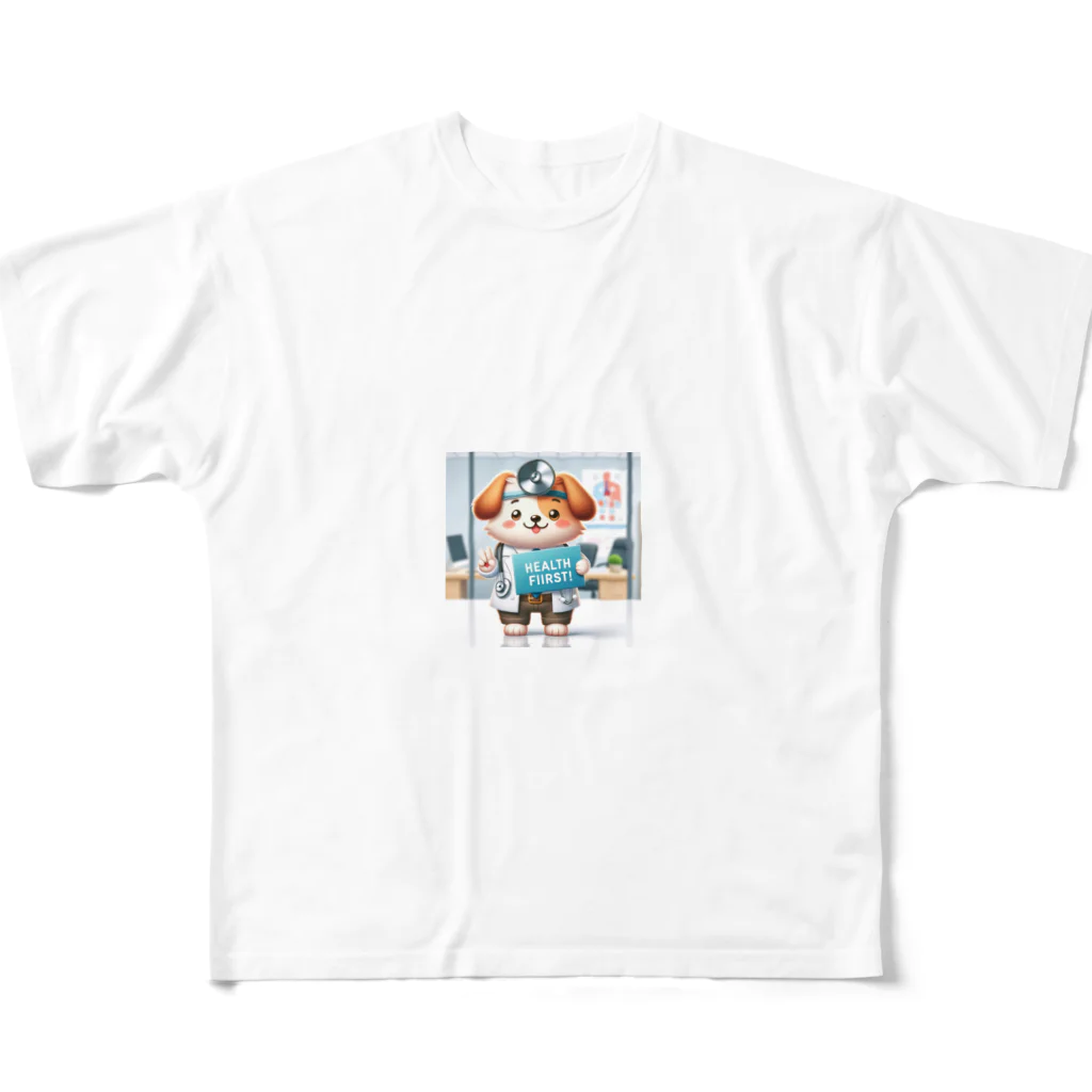 はらの健康第一の犬 All-Over Print T-Shirt