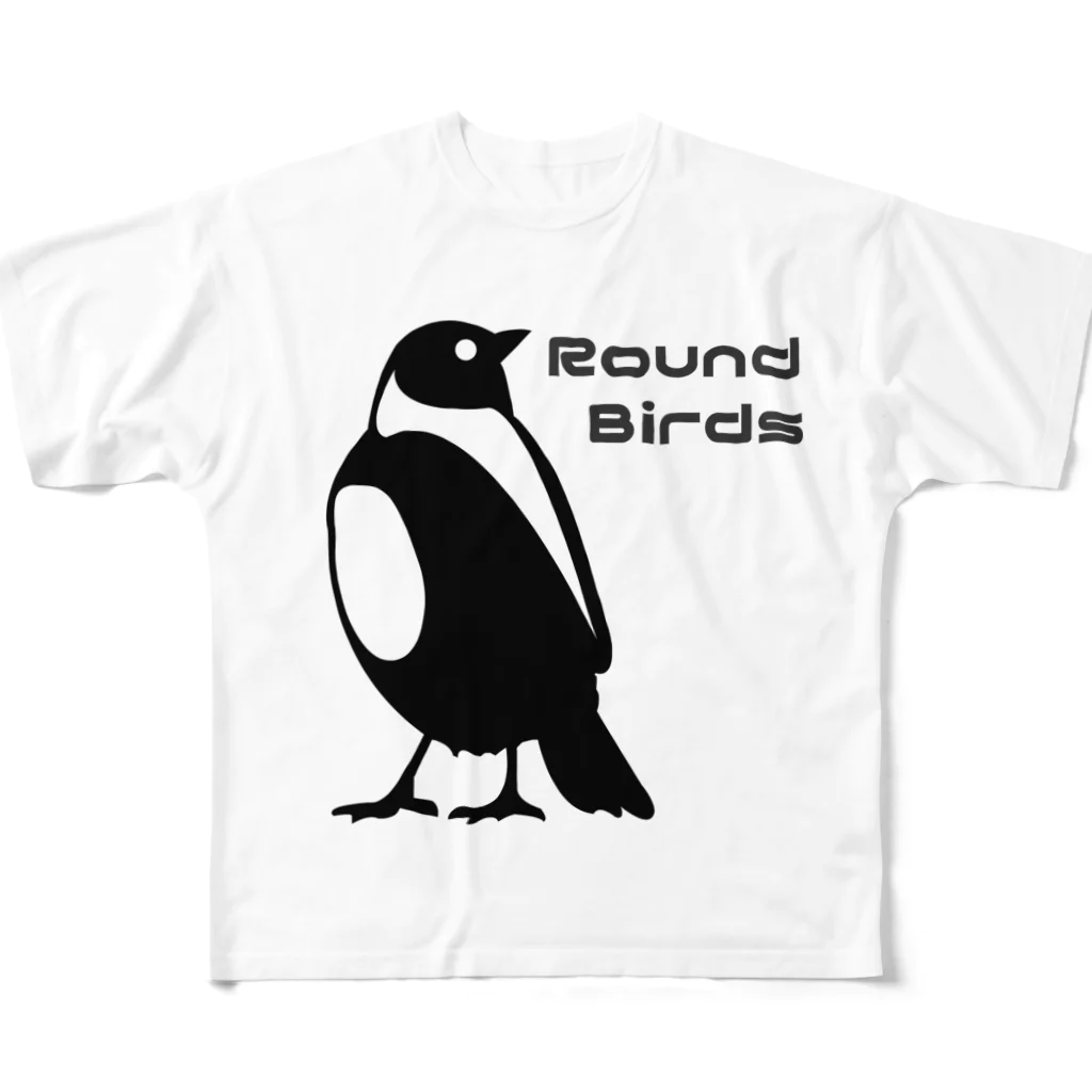 Round-BirdsのRound-Birds logo.ver フルグラフィックTシャツ