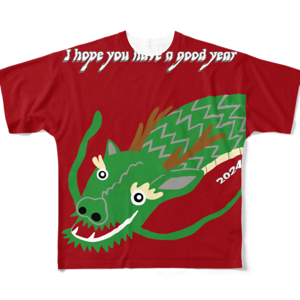 aiueoneko358のDragon2024 フルグラフィックTシャツ