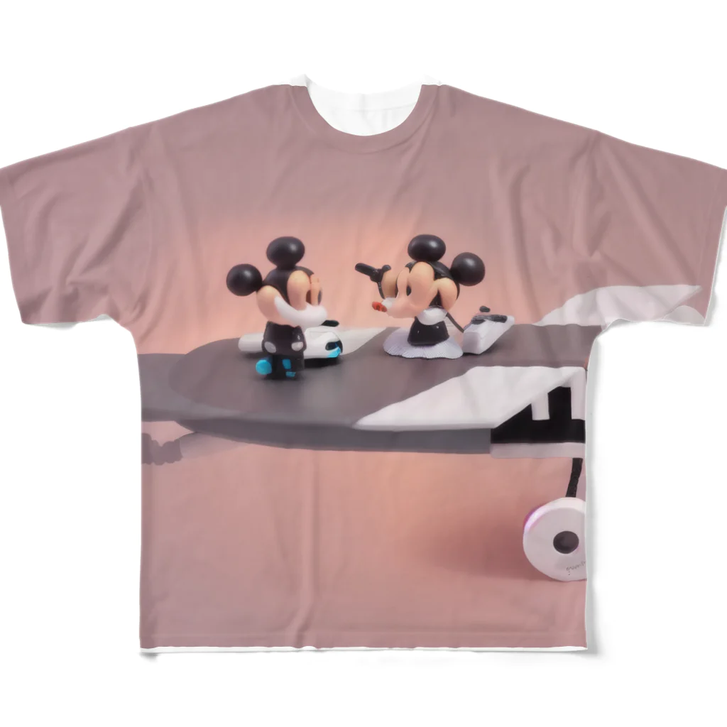 CHIKUSHOのプレーン・クレイジー フルグラフィックTシャツ