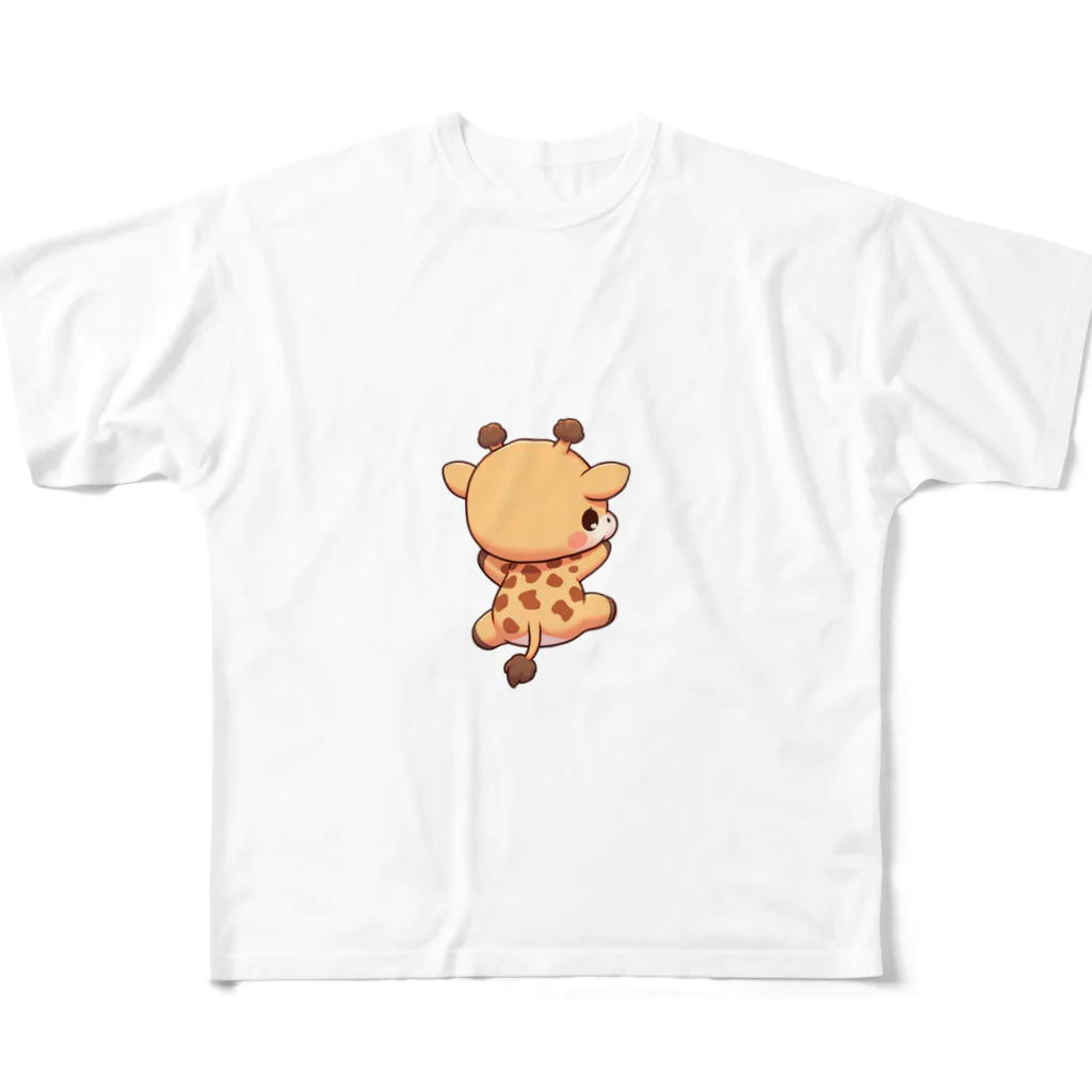 ゆづるの首を使わないキリン フルグラフィックTシャツ