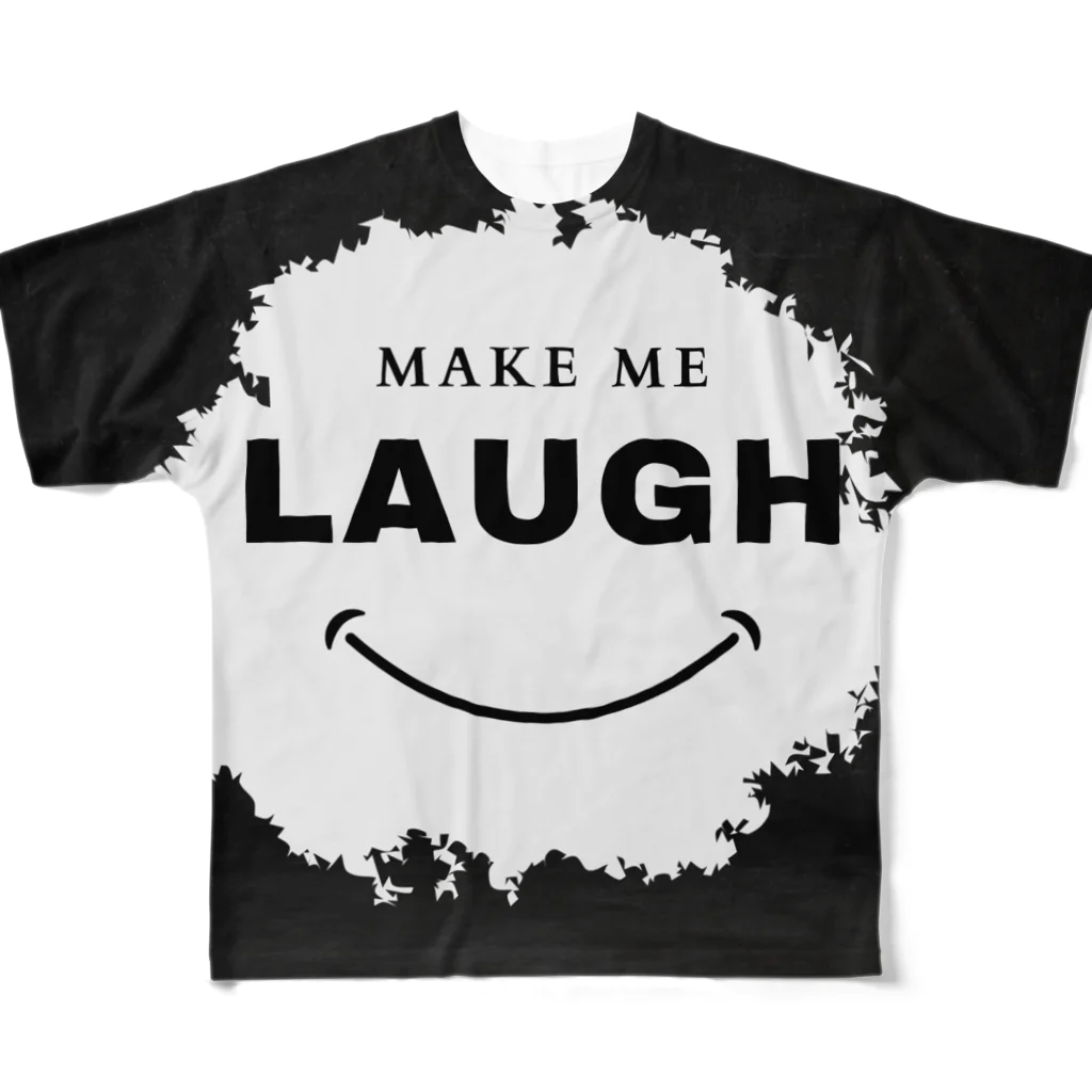 レモングラスのLAUGH 笑う フルグラフィックTシャツ