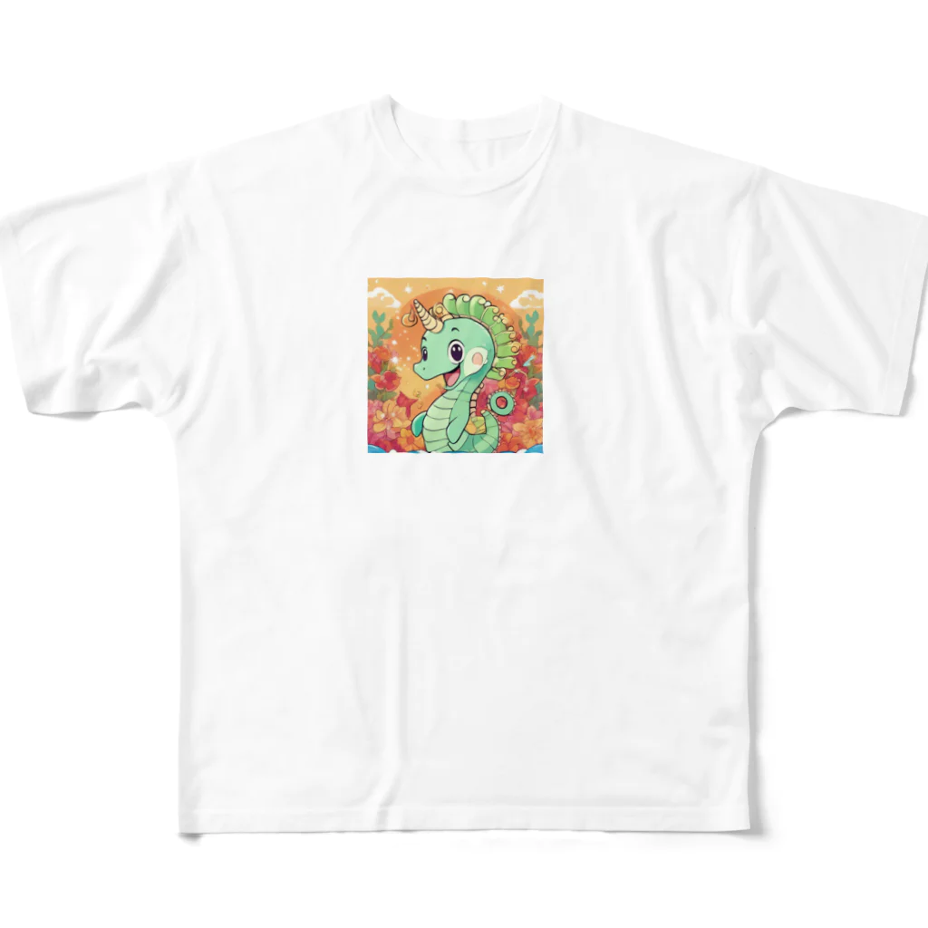 junji8000のかわいい創造のタツノオトシゴ All-Over Print T-Shirt