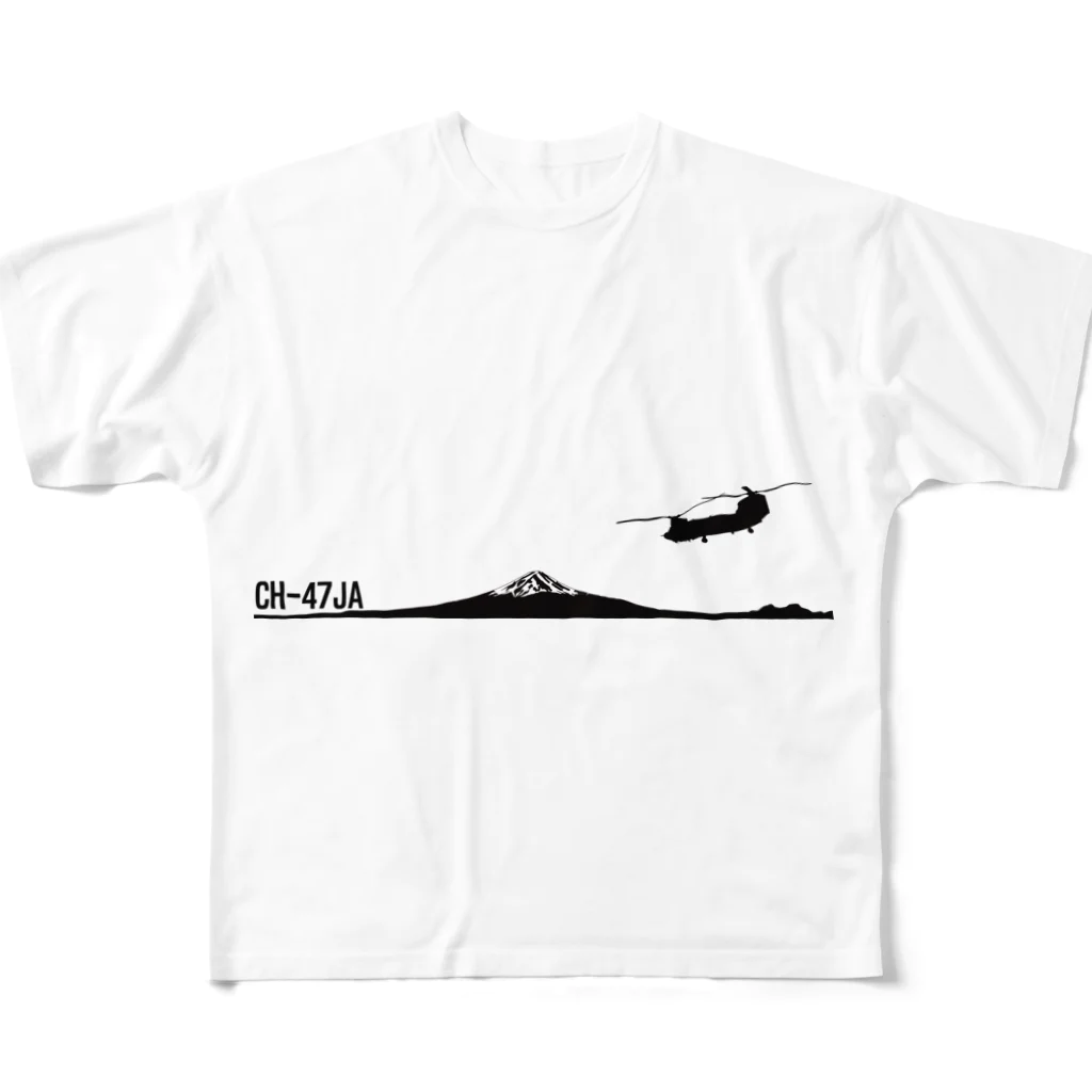 Y.T.S.D.F.Design　自衛隊関連デザインのCH-47JA All-Over Print T-Shirt