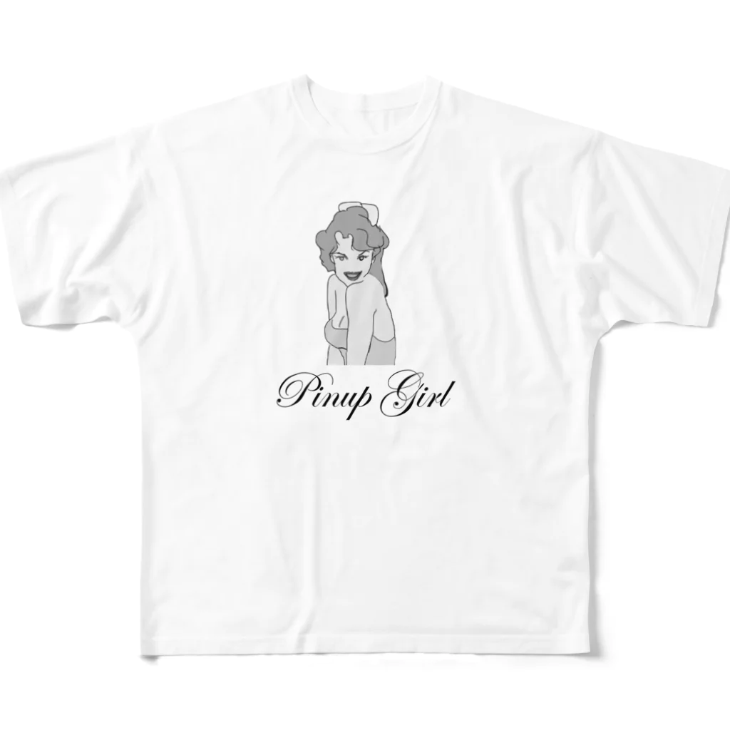 BONBONのPinup girl フルグラフィックTシャツ