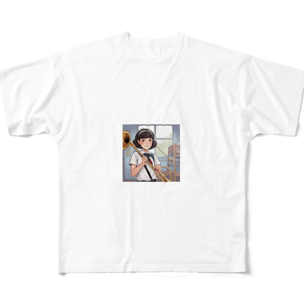 ほっこり絵音舎の部活動中！さらちゃん！！ All-Over Print T-Shirt