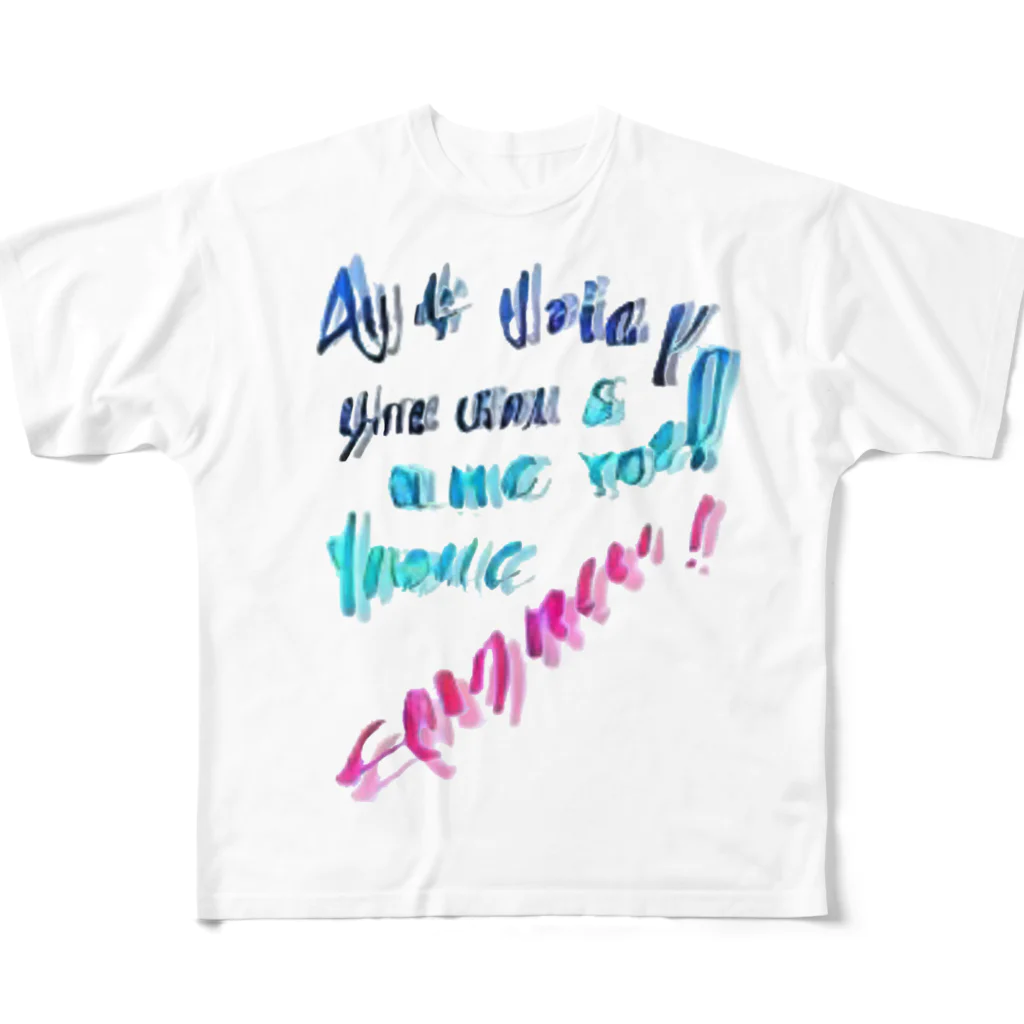 姫とすずり。のガラスの中の火花 All-Over Print T-Shirt