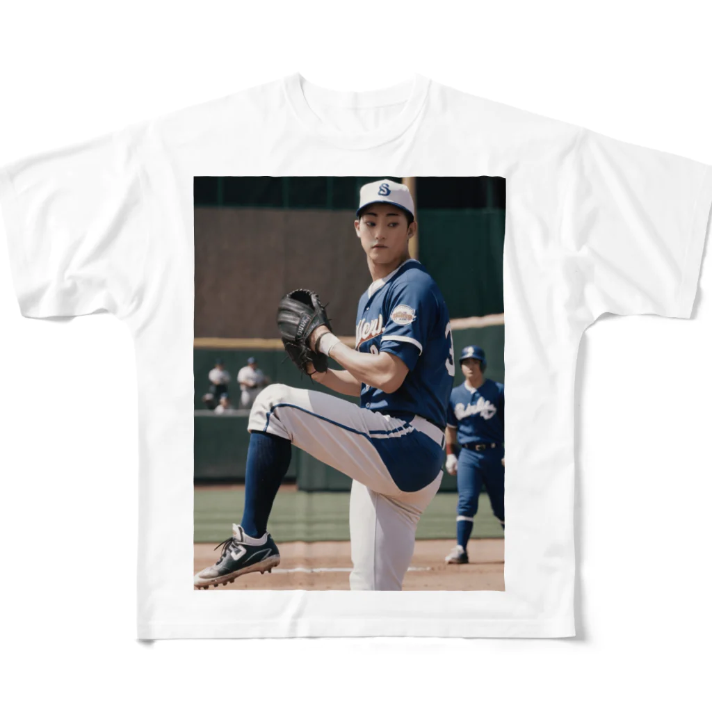りん　チャンネルのAI野球 フルグラフィックTシャツ