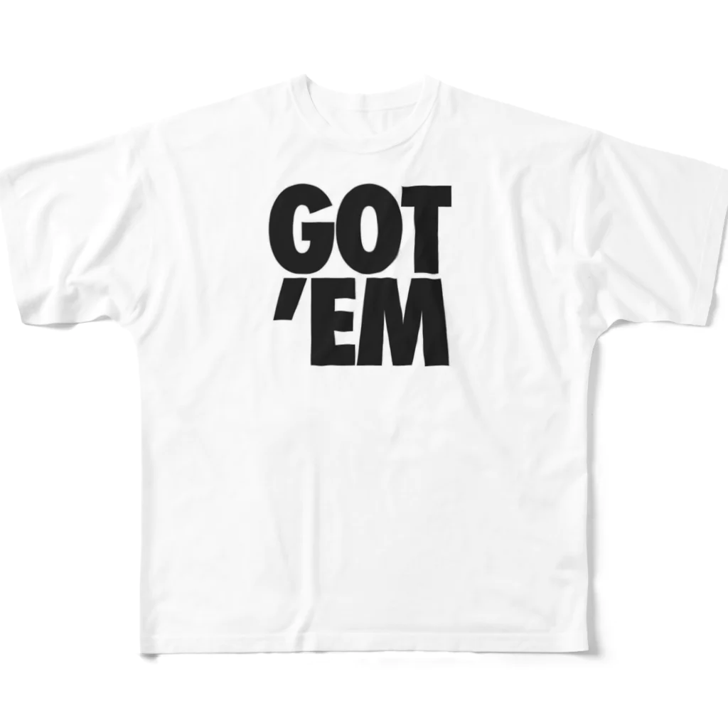 oshiri-shinのGOT' EM BOX LOGO フルグラフィックTシャツ