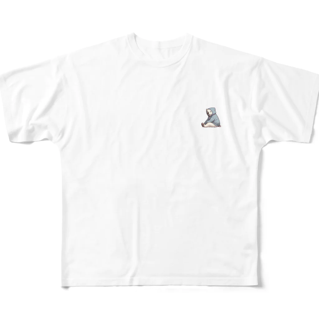 Kamonamiのシロクマパーカー フルグラフィックTシャツ