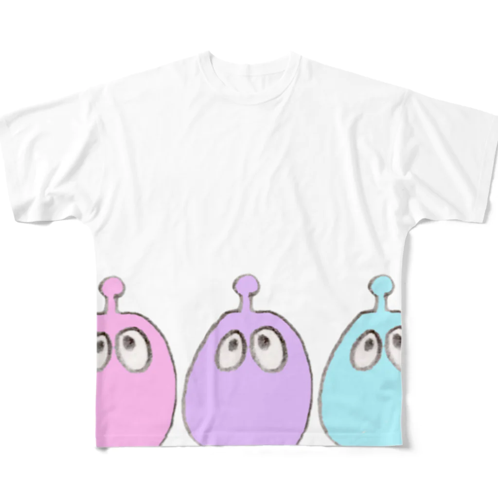 おぉのぽにゃぽにゃ。ゆめかわ。 フルグラフィックTシャツ