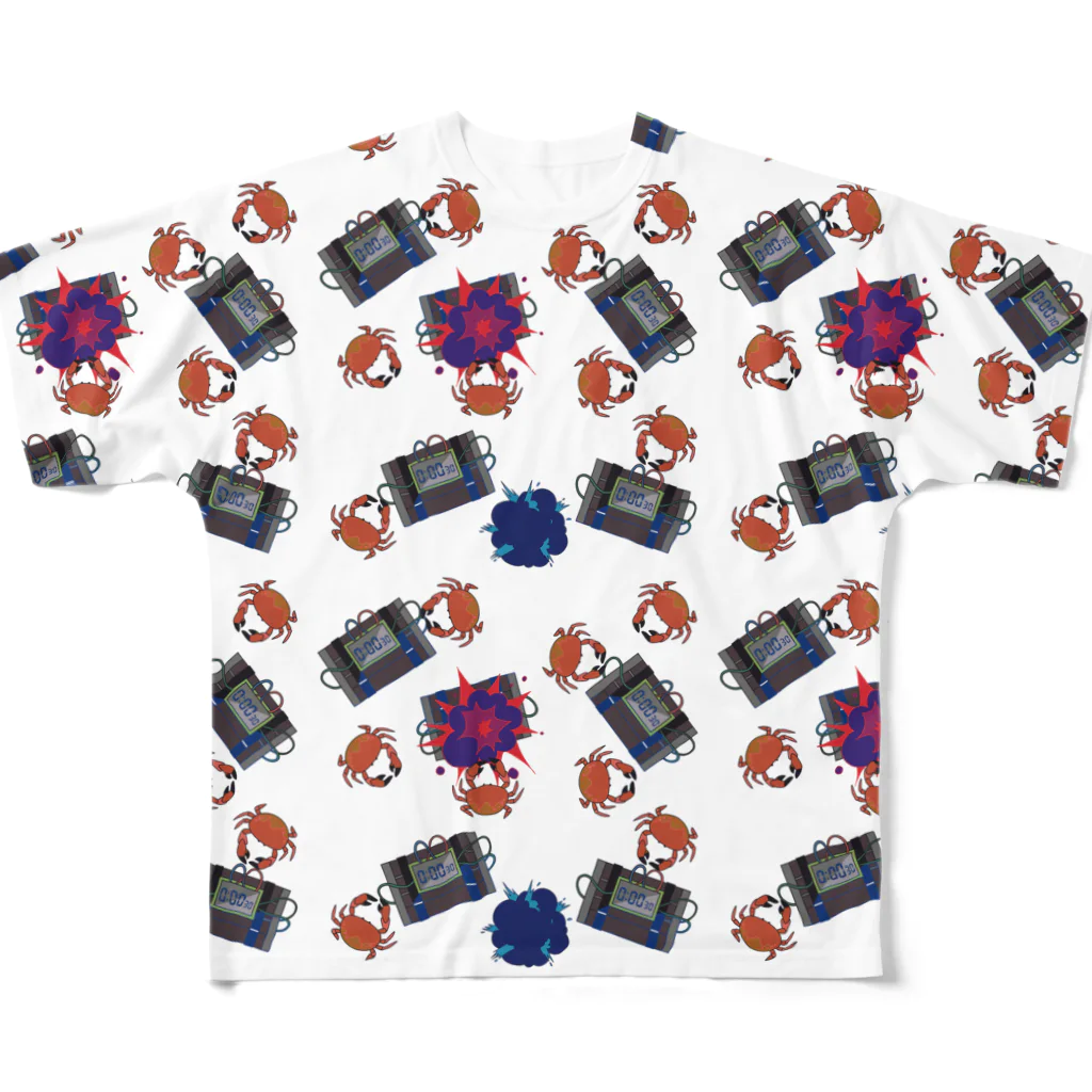 NOAH’S PARADEの爆弾かに失敗 All-Over Print T-Shirt