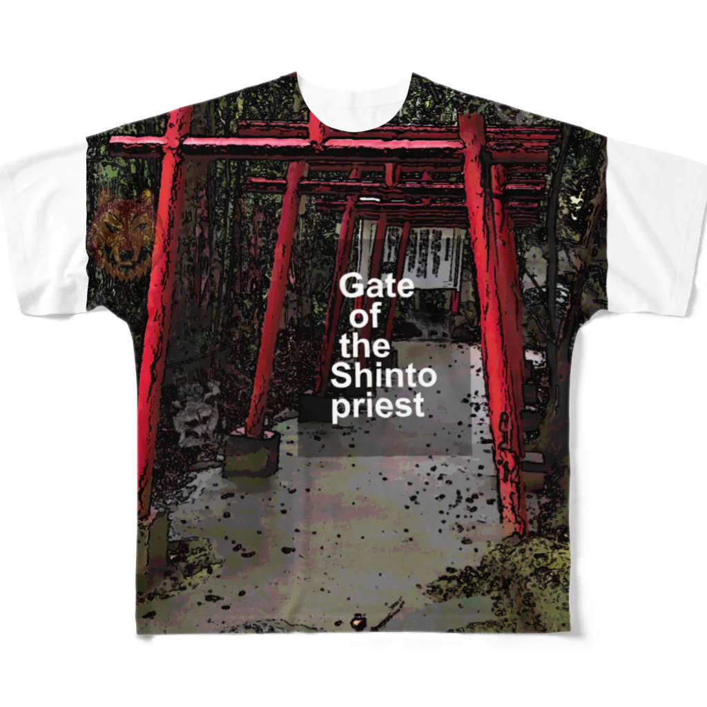 yooh’sbar☆のGate of the Shinto priest フルグラフィックTシャツ