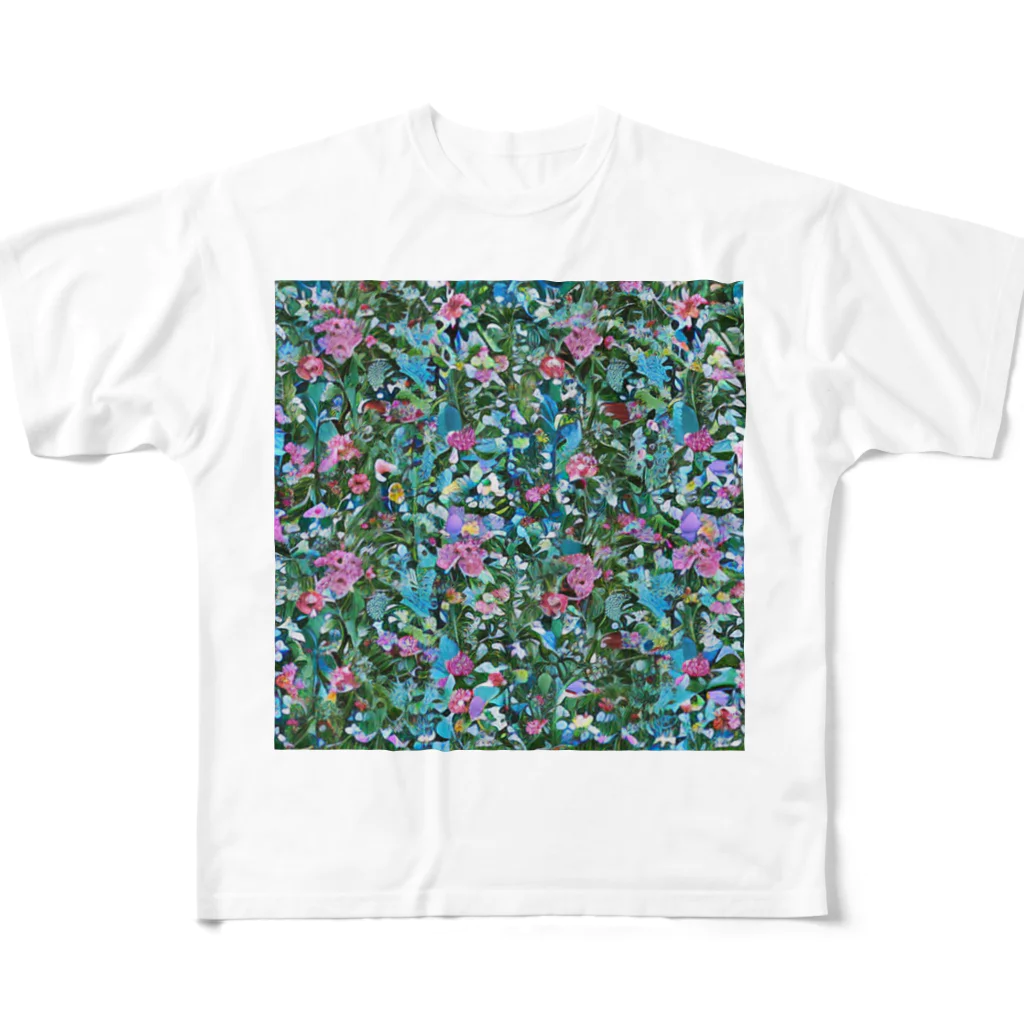 okura-hのおばあちゃんの柄シャツ All-Over Print T-Shirt