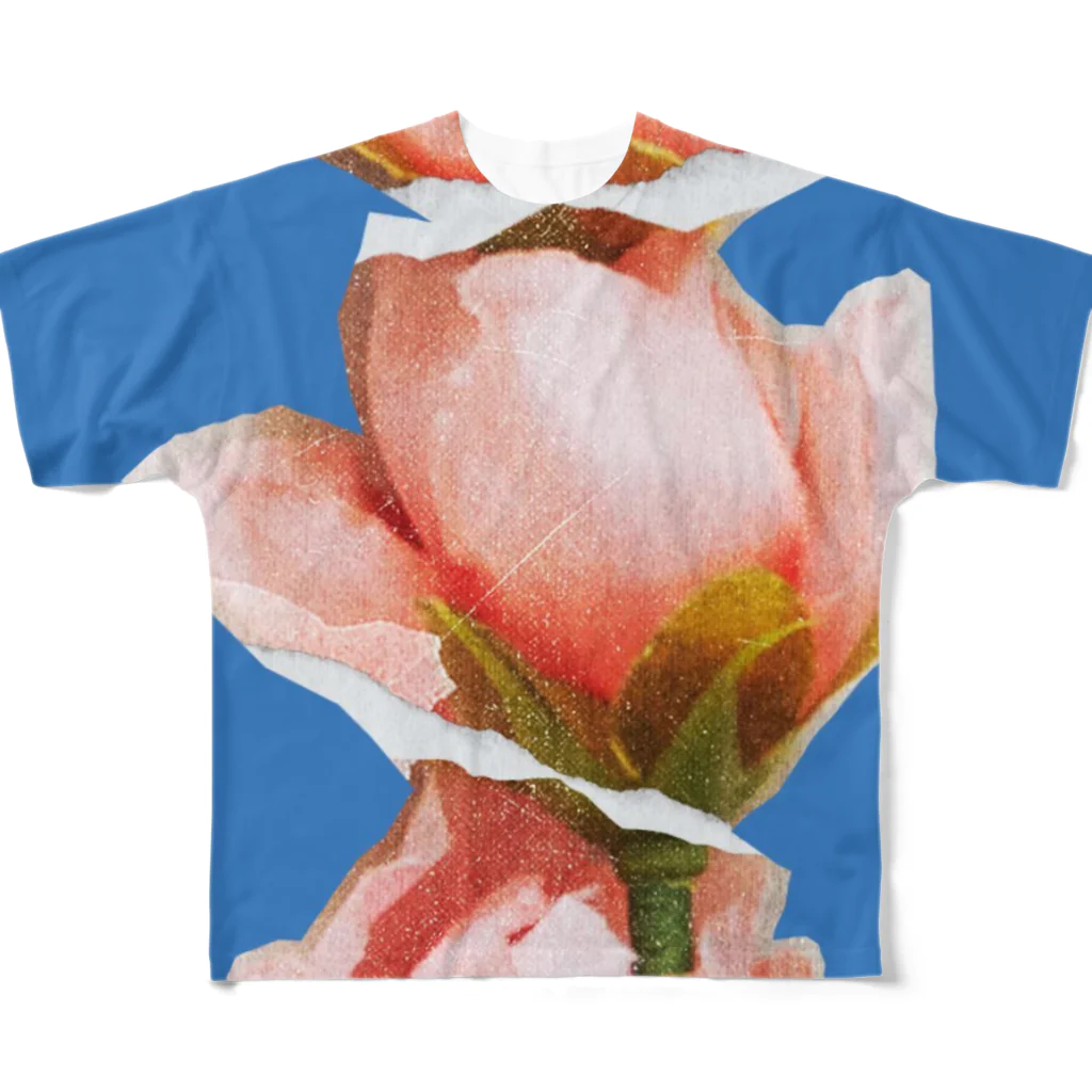 popo2の押しつけたバラ All-Over Print T-Shirt